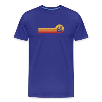Charpentier Guilde de charpentier Signe Guilde d’artisanat - T-shirt bio Premium Homme - bleu roi - Devant - Damien (186cm)