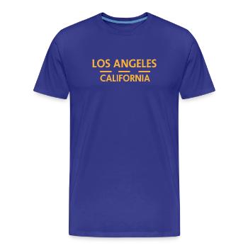 Los Angeles California - Men's Premium Organic T-Shirt - royal blue - Front - Damien (186cm)