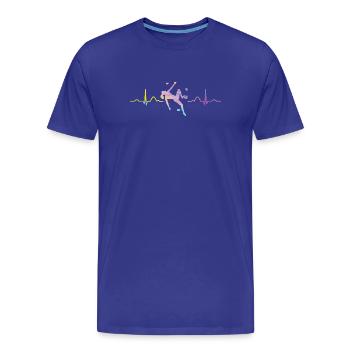 Boulderer Herzschlag Boulder Bouldern - Männer Premium Bio T-Shirt - Königsblau - Vorne - Damien (186cm)