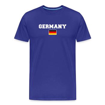 Germany Deutschland  - Männer Premium Bio T-Shirt - Königsblau - Vorne - Damien (186cm)