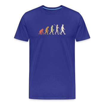 Baseball Evolution : Don drôle de joueur de baseball - T-shirt bio Premium Homme - bleu roi - Devant - Damien (186cm)