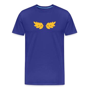 Lorbeerkranz - Männer Premium Bio T-Shirt - Königsblau - Vorne - Damien (186cm)
