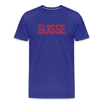 SCHWEIZ. LAND. GENF. HUMOR. LAND. FLAGGE - Männer Premium Bio T-Shirt - Königsblau - Vorne - Damien (186cm)