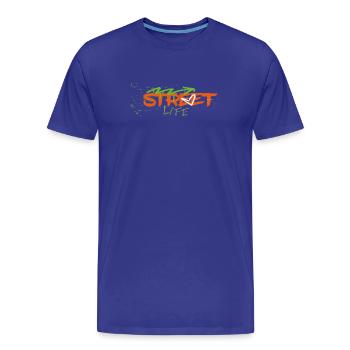 Street life Graffiti  - Männer Premium Bio T-Shirt - Königsblau - Vorne - Damien (186cm)