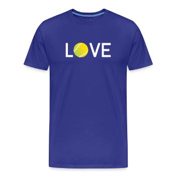 Tennisliebhaber - Männer Premium Bio T-Shirt - Königsblau - Vorne - Damien (186cm)