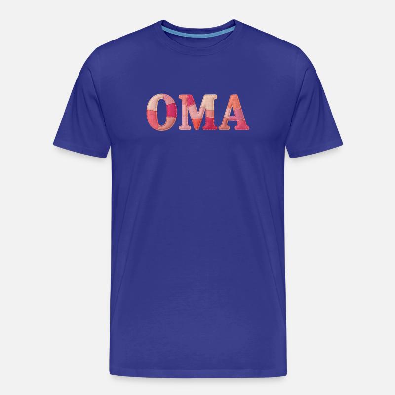 OMA Cozy Patchwork Statement Geschenk - Männer Premium Bio T-Shirt - Königsblau