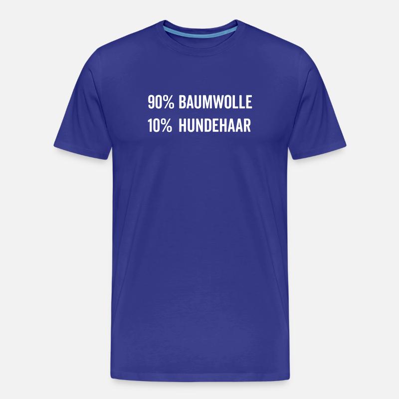 Baumwolle Hundehaar - Männer Premium Bio T-Shirt - Königsblau