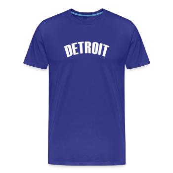 Chemise de Détroit - T-shirt bio Premium Homme - bleu roi - Devant - Damien (186cm)