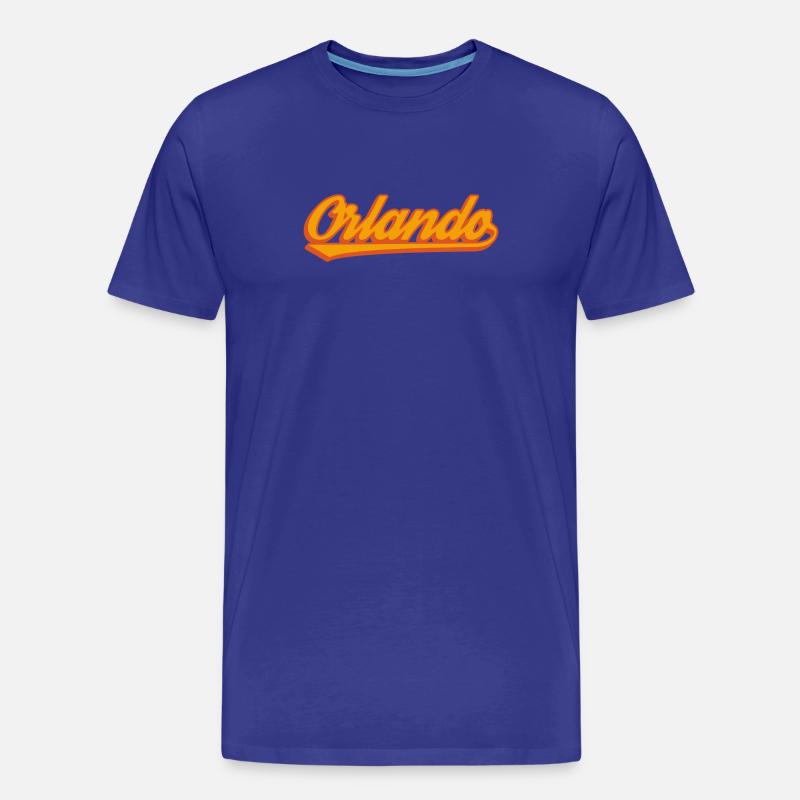 Orlando Retro Script - Männer Premium Bio T-Shirt - Königsblau