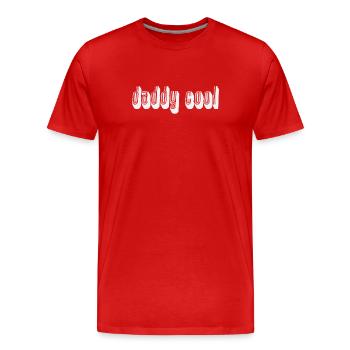 Papa Cool - T-shirt bio Premium Homme - rouge - Devant - Damien (186cm)