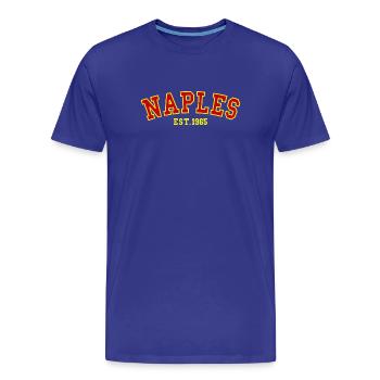 Naples Est.1965  - Men's Premium Organic T-Shirt - royal blue - Front - Damien (186cm)