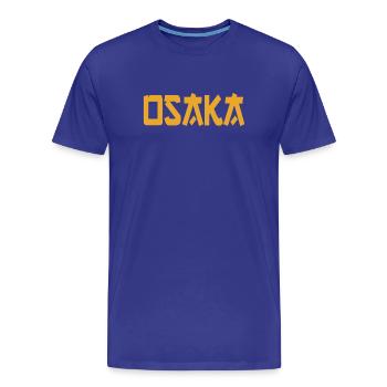 Osaka - Männer Premium Bio T-Shirt - Königsblau - Vorne - Damien (186cm)