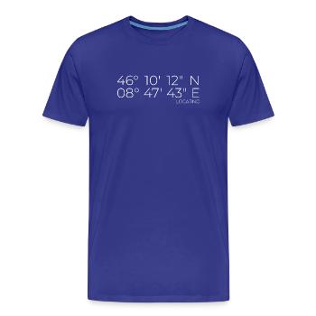 Coordinates Locarno - Men's Premium Organic T-Shirt - royal blue - Front - Damien (186cm)