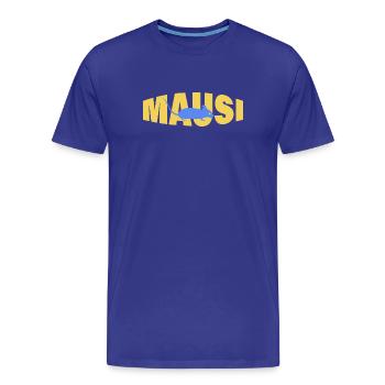 MAUSI - Männer Premium Bio T-Shirt - Königsblau - Vorne - Damien (186cm)