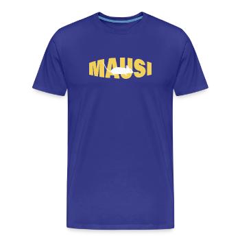 MAUSI - Men's Premium Organic T-Shirt - royal blue - Front - Damien (186cm)