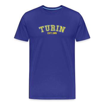 Turin Est.1985 - T-shirt bio Premium Homme - bleu roi - Devant - Damien (186cm)