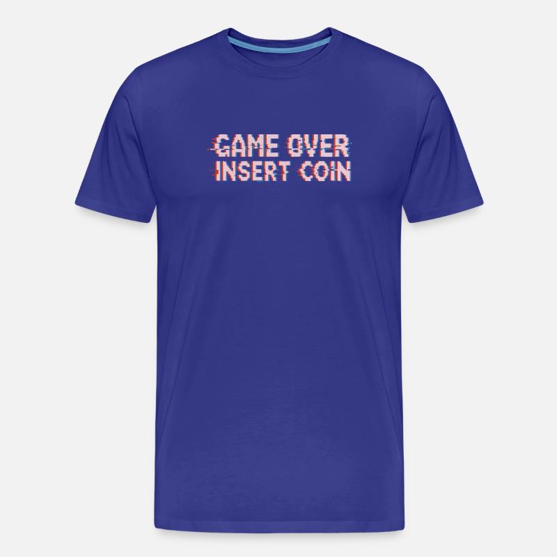 Retro Arcade Spielende Pixelglitch - Männer Premium Bio T-Shirt - Königsblau