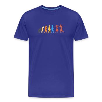 Danse Swing - Le plus haut niveau d’évolution (2) - T-shirt bio Premium Homme - bleu roi - Devant - Damien (186cm)