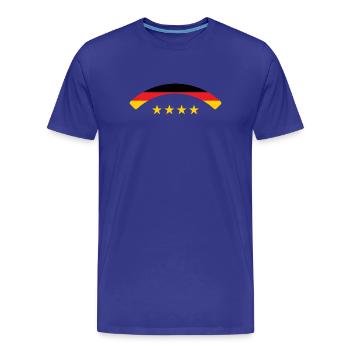 Deutsche Flagge – Deutschland - Männer Premium Bio T-Shirt - Königsblau - Vorne - Damien (186cm)