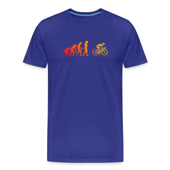 Puristisches Roadbike Thema - Männer Premium Bio T-Shirt - Königsblau - Vorne - Damien (186cm)