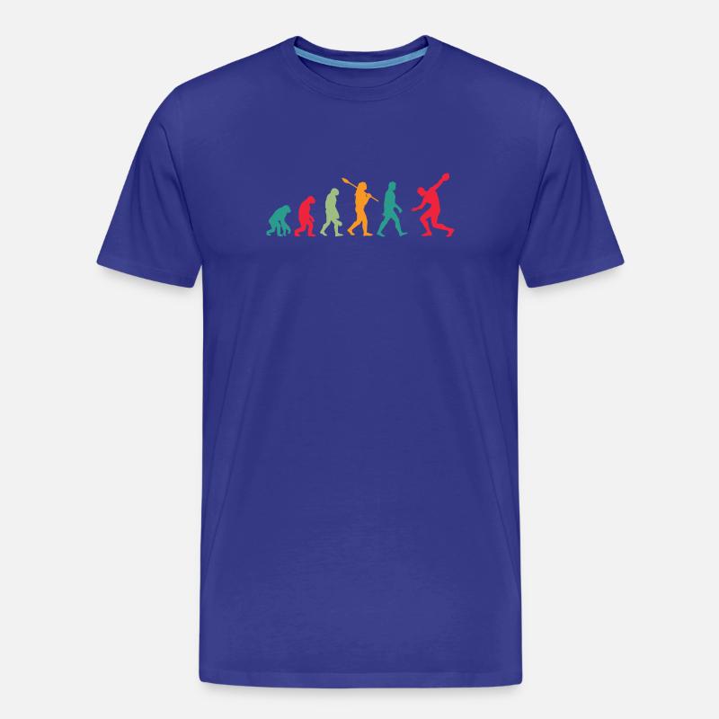 Lanceur de disque lanceur disque Disque Évolution - T-shirt bio Premium Homme - bleu roi