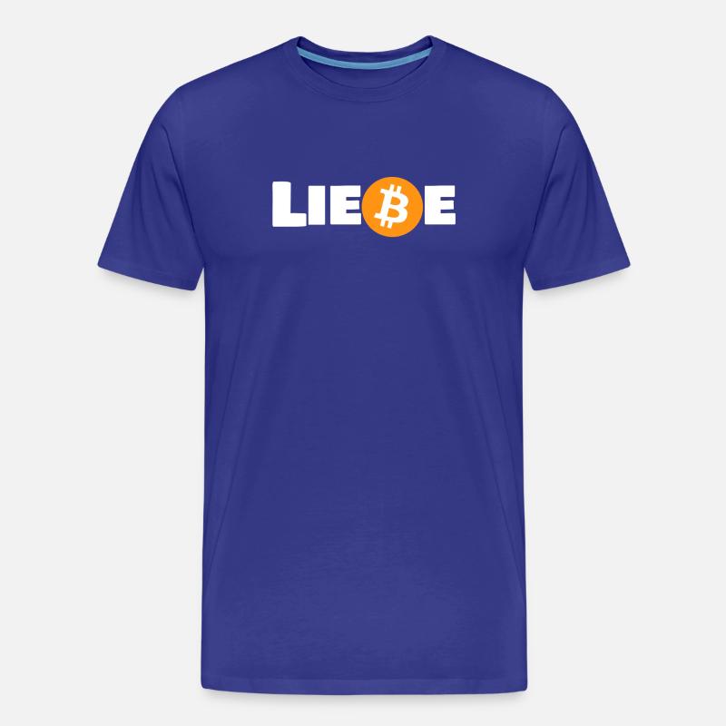 Liebe_Bitcoin - Männer Premium Bio T-Shirt - Königsblau