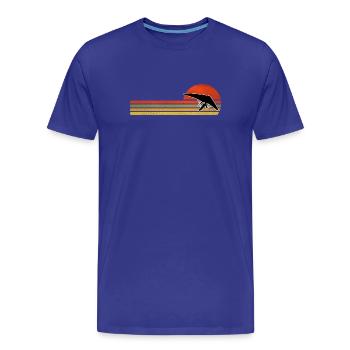 Retro Vintage Hängegleiter - Männer Premium Bio T-Shirt - Königsblau - Vorne - Damien (186cm)