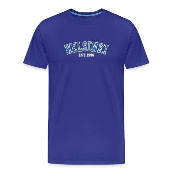 Helsinki Fondée en 1996 - T-shirt bio Premium Homme - bleu roi - Devant - Damien (186cm)