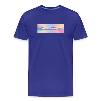 Je traite différemment - T-shirt bio Premium Homme - bleu roi - Devant - Damien (186cm)