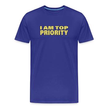 TOP PRIORITY - Männer Premium Bio T-Shirt - Königsblau - Vorne - Damien (186cm)
