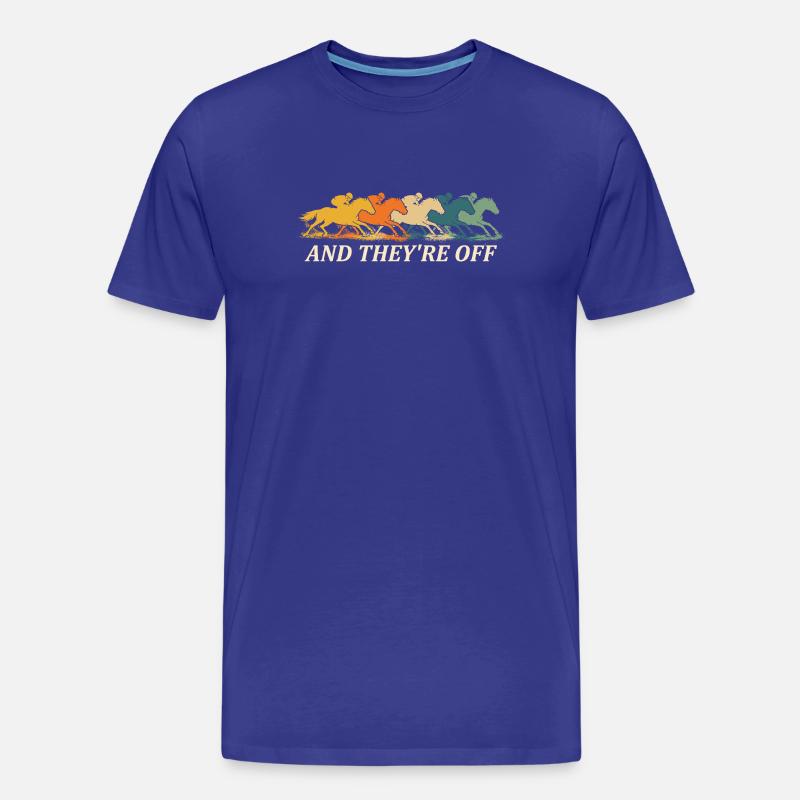 Und sie sind vom Pferderenn-Derby-Fan - Männer Premium Bio T-Shirt - Königsblau