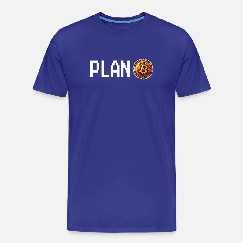 Plan Bitcoin Retro Pixel - Männer Premium Bio T-Shirt - Königsblau