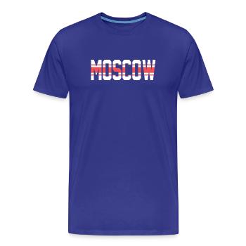 Moscou - T-shirt bio Premium Homme - bleu roi - Devant - Damien (186cm)