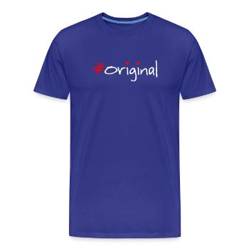 Langue source - T-shirt bio Premium Homme - bleu roi - Devant - Damien (186cm)