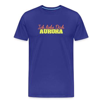 Liebe Aurora - Männer Premium Bio T-Shirt - Königsblau - Vorne - Damien (186cm)