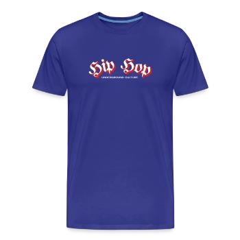 T-shirt de la culture underground hip-hop - T-shirt bio Premium Homme - bleu roi - Devant - Damien (186cm)
