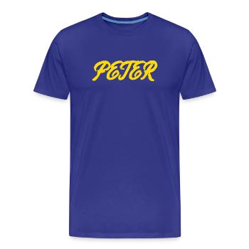 gel er text Peter - T-shirt bio Premium Homme - bleu roi - Devant - Damien (186cm)