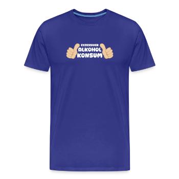 Excessive Alcohol Drinking Gift Funny - Men's Premium Organic T-Shirt - royal blue - Front - Damien (186cm)