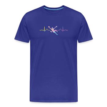 Boulderer Herzschlag Boulder Bouldern - Männer Premium Bio T-Shirt - Königsblau - Vorne - Damien (186cm)
