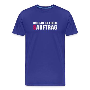 Single Status Minimalist T-Shirt - Männer Premium Bio T-Shirt - Königsblau - Vorne - Damien (186cm)