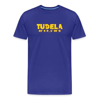 Coordonnées de Tudela Espagne - T-shirt bio Premium Homme - bleu roi - Devant - Damien (186cm)