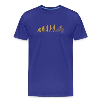 Evolution Moto Rider - Männer Premium Bio T-Shirt - Königsblau - Vorne - Damien (186cm)