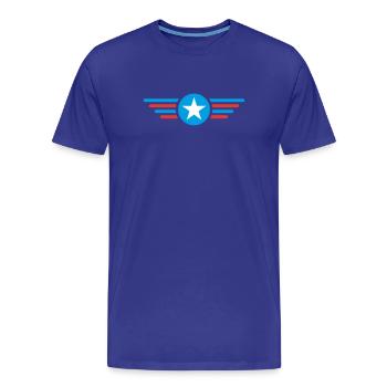 Ich bin ein Stern mit Flügeln  - Männer Premium Bio T-Shirt - Königsblau - Vorne - Damien (186cm)