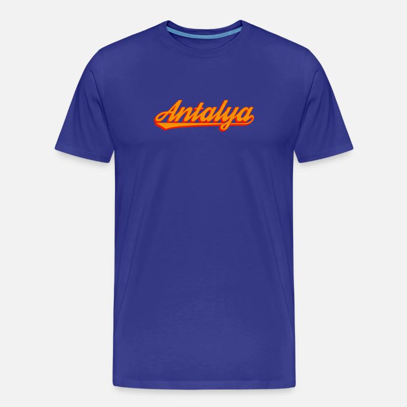 Antalya Sunset Script - Männer Premium Bio T-Shirt - Königsblau