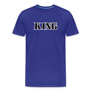 King Classic Text - Men's Premium Organic T-Shirt - royal blue - Front - Damien (186cm)