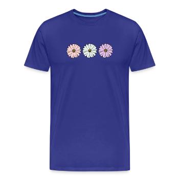 Fleurs pastel fleurs, motifs floraux pastel - T-shirt bio Premium Homme - bleu roi - Devant - Damien (186cm)