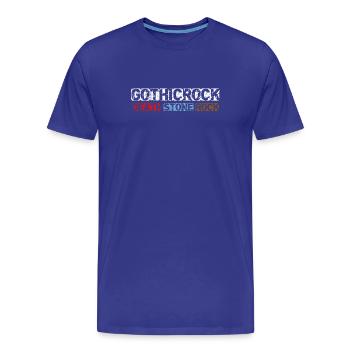 Gothic Rock Musik - Männer Premium Bio T-Shirt - Königsblau - Vorne - Damien (186cm)
