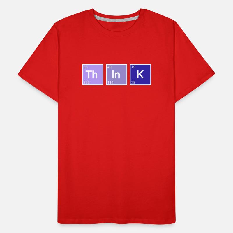 Think (bleu) T-shirt bio Premium Homme