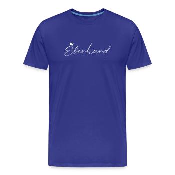 Eberhard Name König T-Shirt Geschenk Männer - Männer Premium Bio T-Shirt - Königsblau - Vorne - Damien (186cm)