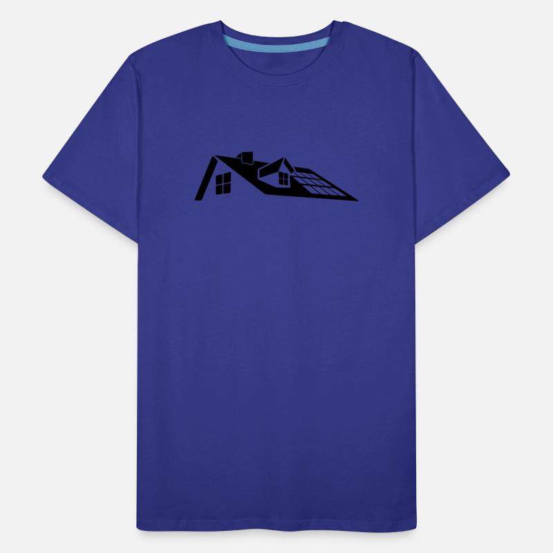 Conception de toit moderne - lucarne avec panneaux solaires T-shirt bio Premium Homme